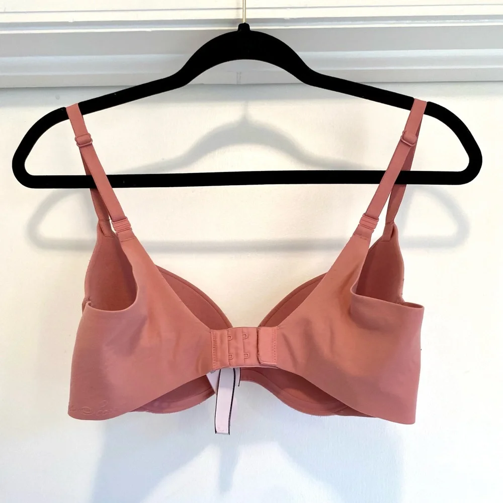Victoria Secret Lined Demi Bra Women’s 34D Mauve Pink Neutral Cross Back